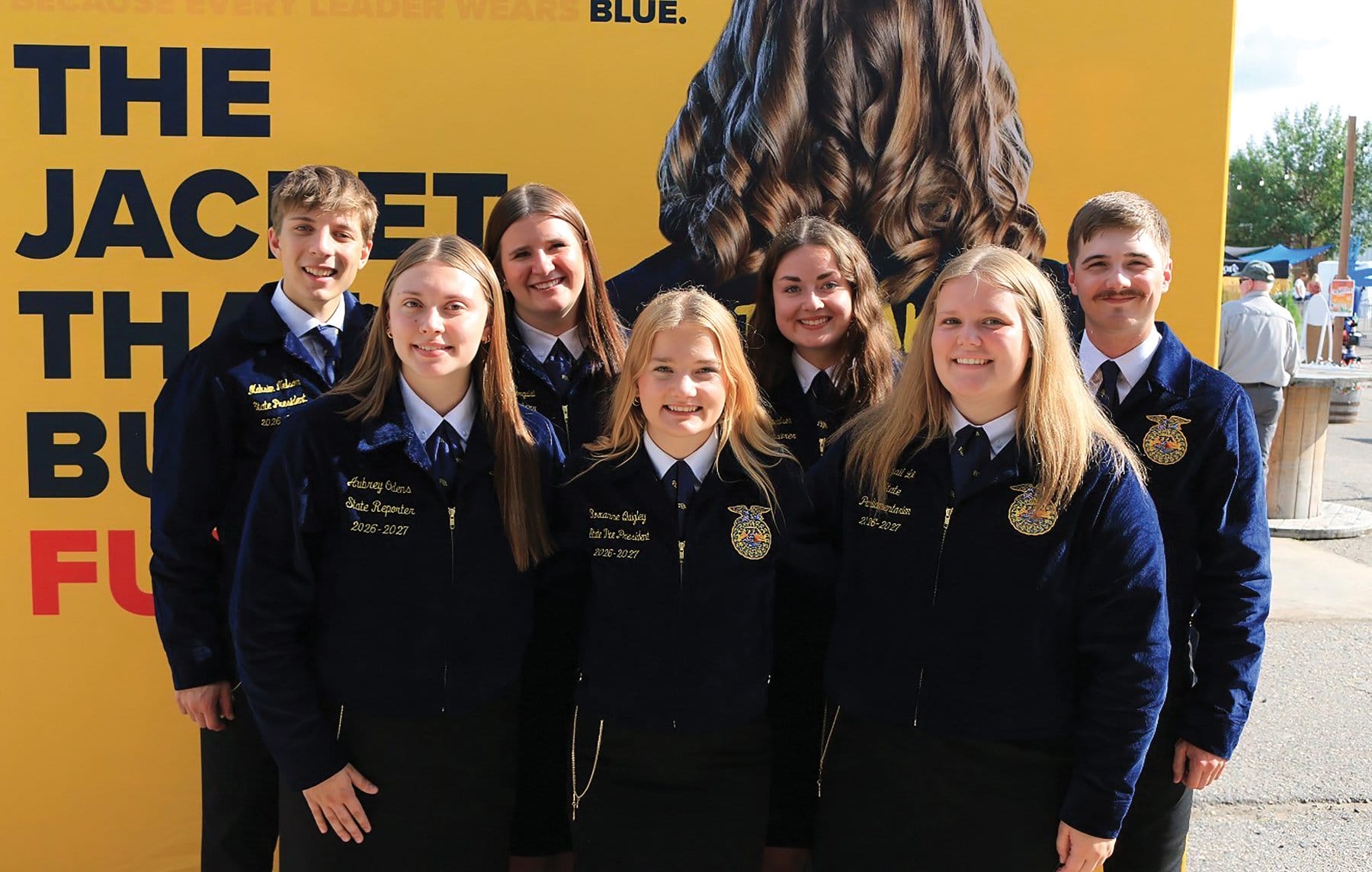 Acelynn’s team at the very first North Dakota FFA Foundation Forever Blue Social on Industry Tour week.