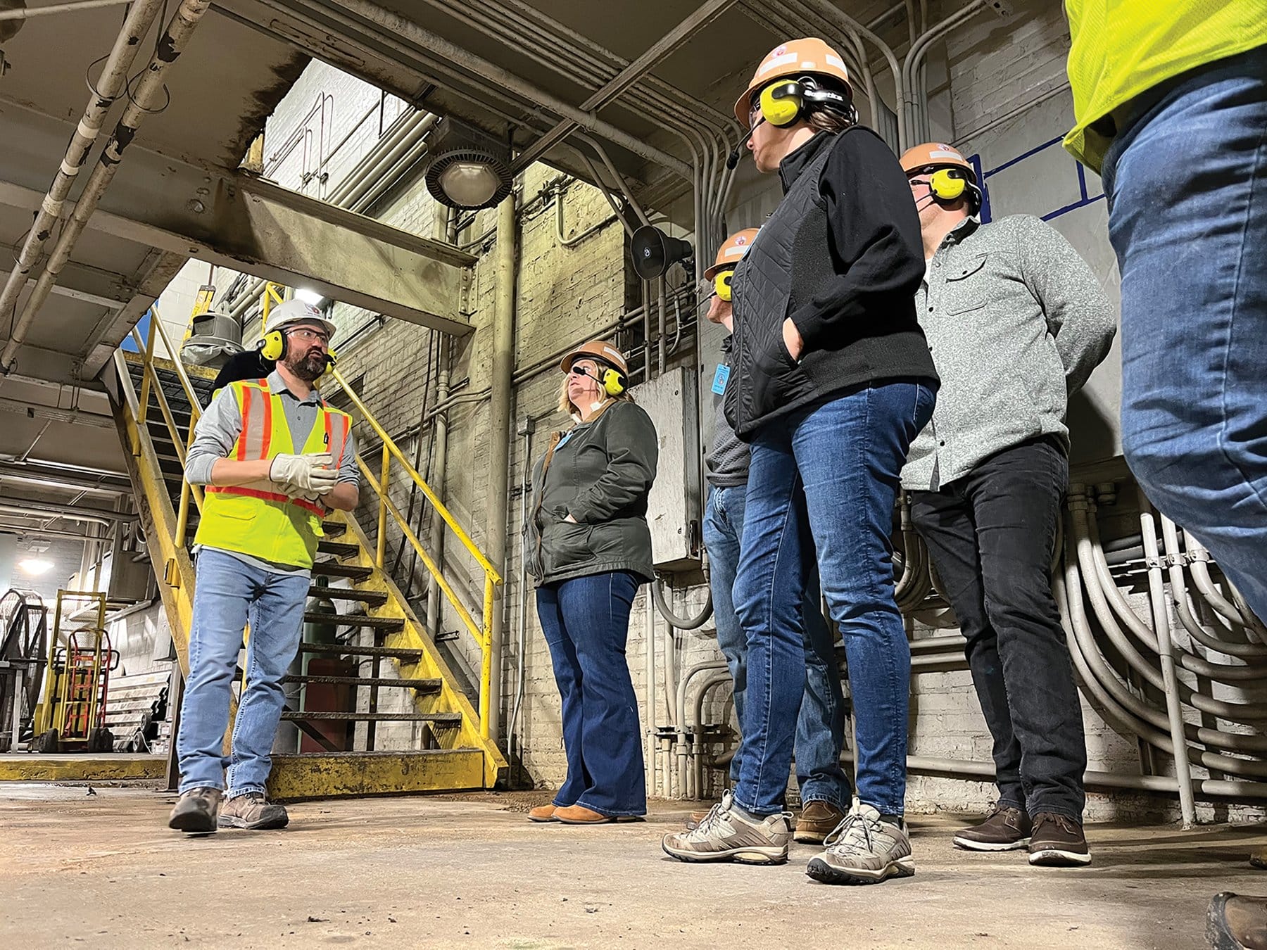Lisa Kosciuk in Minnesota at a sugar beet processing facility.