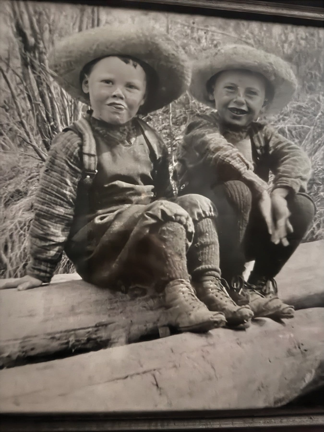 Michelle’s grandfather and great uncle on the farm.