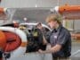 NDSCS aviation student working on an aircraft