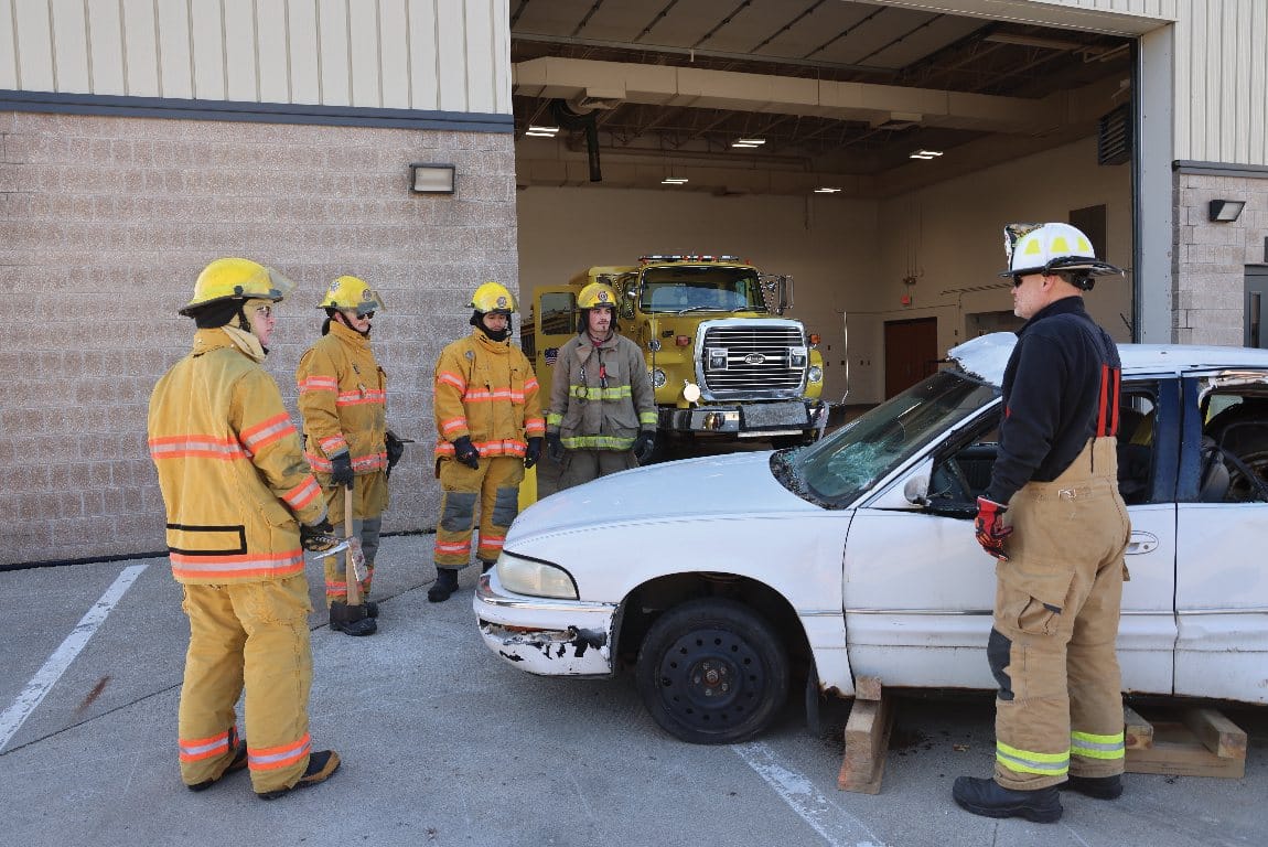 Firefighters training at NDSCS