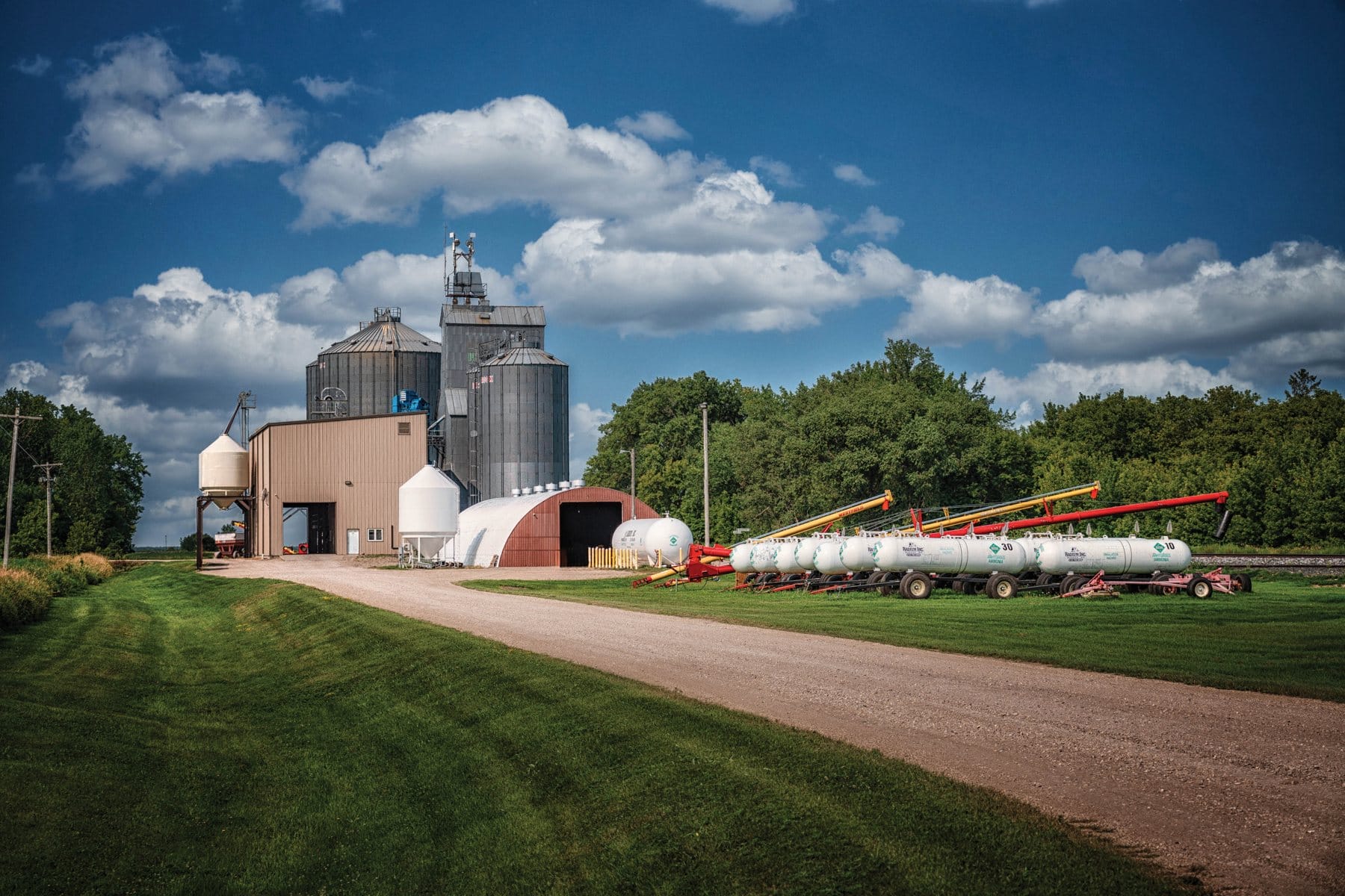 Radium Inc grain elevator and driveway